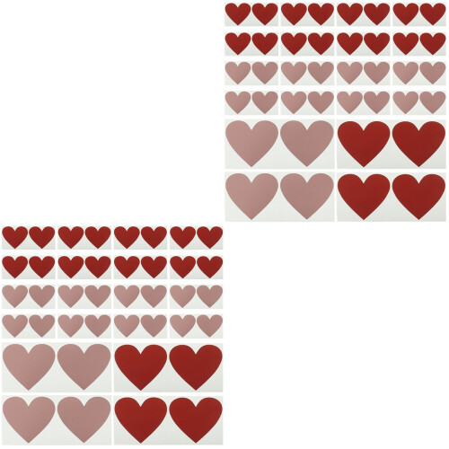 80 Pcs Scratch Off Stickers Valentine Heart Peel And Stick Labels 2