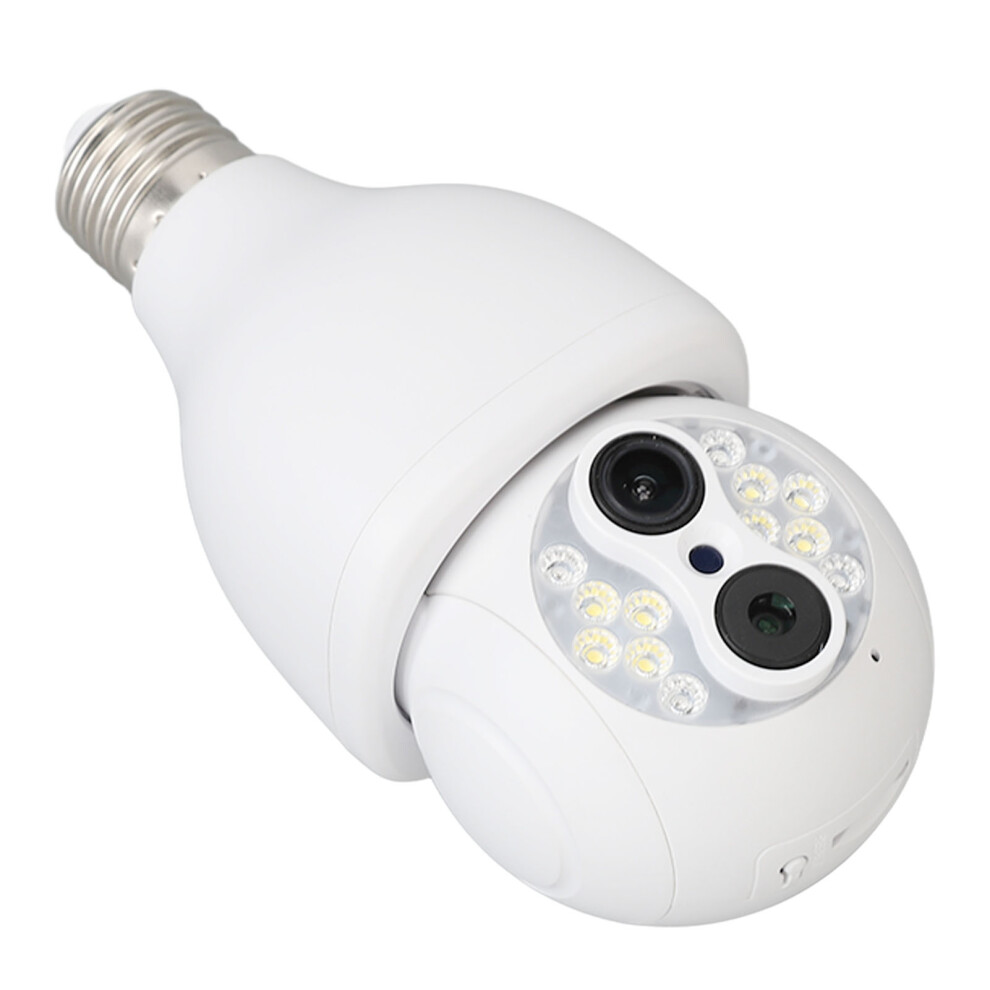 Dual Lens 1080P Security Camera Wifi Night Vision With 2-Way Audio Ac110-240V 5021352141420
