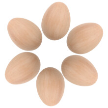 24 Pcs Fake Wood Craft Eggs Unfinished For Painting