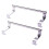 2 Pcs Stainless Steel Single-Bar Towel Hanger For Doors, 36cm 5