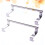 2 Pcs Stainless Steel Single-Bar Towel Hanger For Doors, 36cm 3