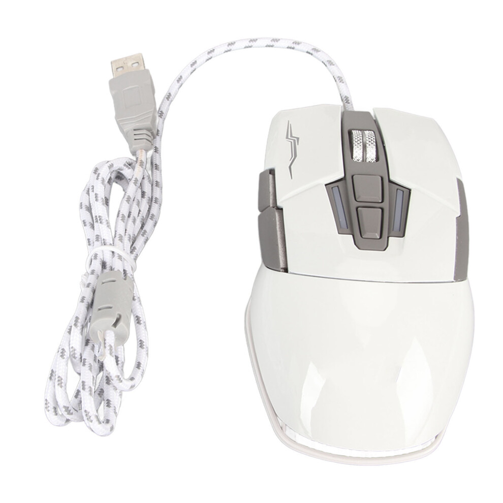Sports Car Shape Wired Gaming Mouse 3200 Dpi With Rgb Backlight White 4621352141560