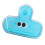 (Blue Expression) Plastic Cartoon Clip Multifunctional Document Clamp Blue 1