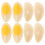 8Pcs Artificial Boiled Egg Slice Model Simulation Food Toy 5