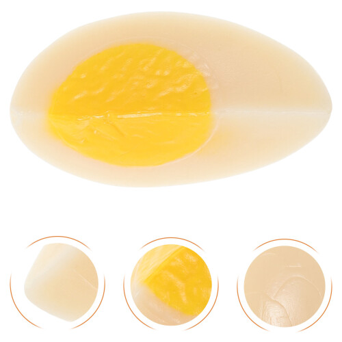 8Pcs Artificial Boiled Egg Slice Model Simulation Food Toy 1