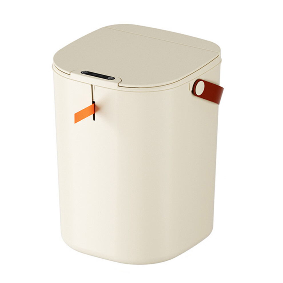 (Cream Color) 20L Sensor Trash Can Automatic Touchless Garbage Can Cream 609610738039