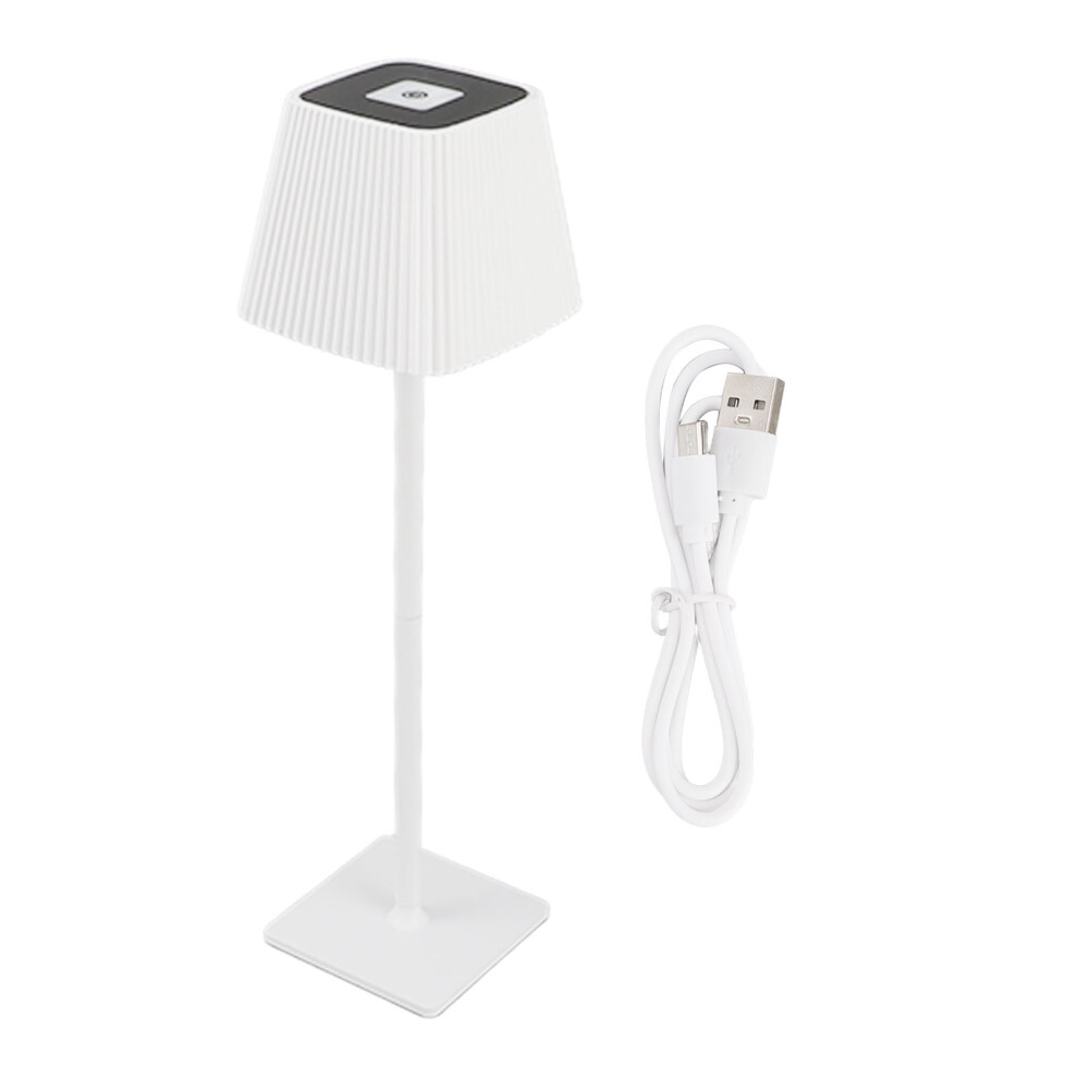 (White) Rechargeable Metal Table Lamp 2000mAh Decorative Desk Lamp White-image-OPC-PKXVHCD-NEW