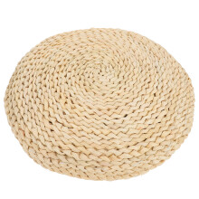 1Pc Beige Tatami Round Cushion Rattan Seat Mat for Home Meditation