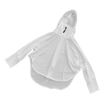 Kinder UV-Schutz-Hoodie Atmungsaktive Eisseide Weiß Langarmkleidung
