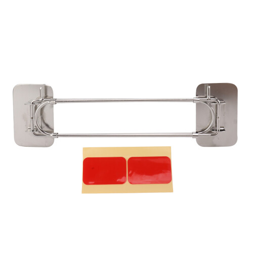 RV Corner Storage Bar Stainless Steel Adjustable Rod with Hook