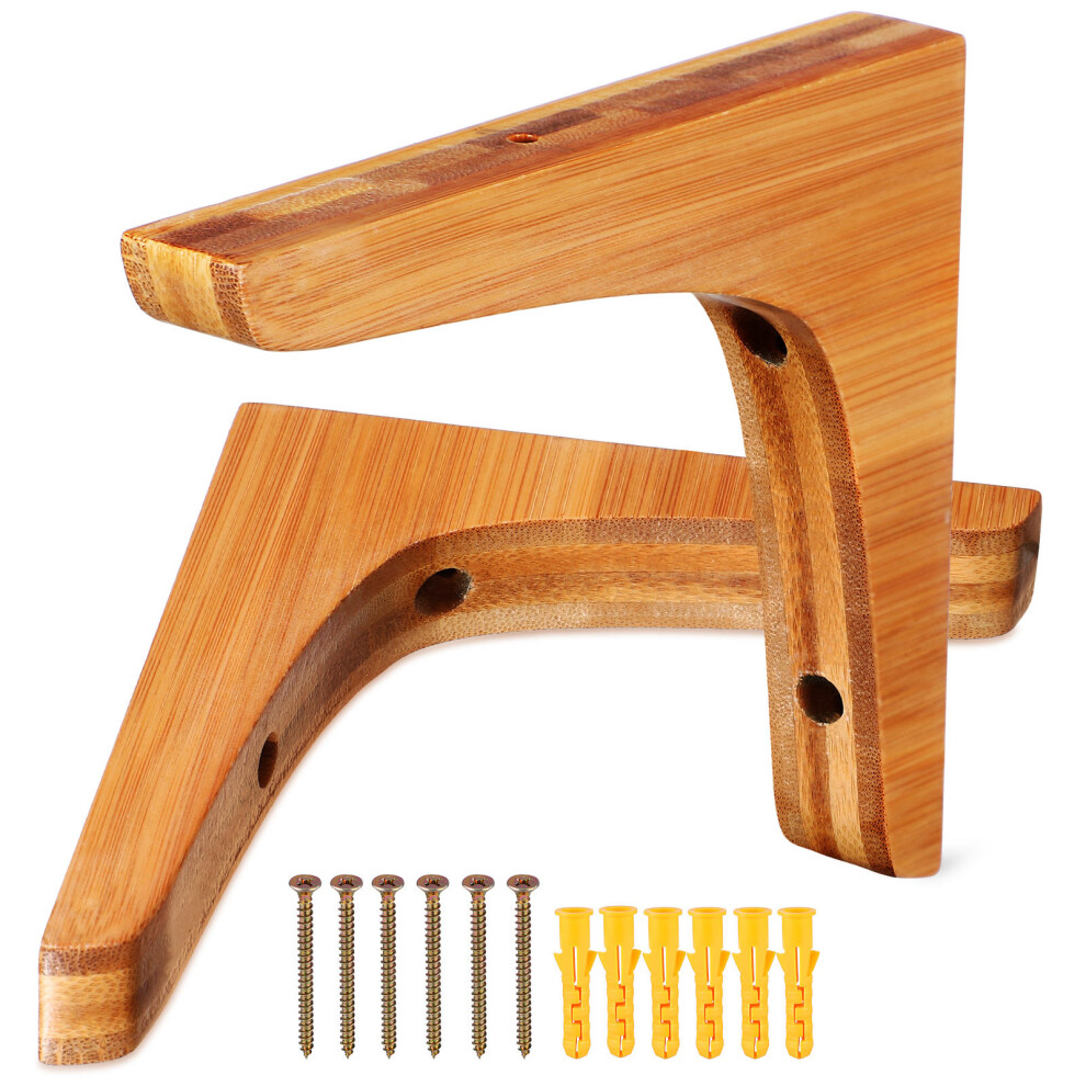 10 Pcs Wall Mount Shelf Brackets Floating Storage Triangle Supports 033394984458