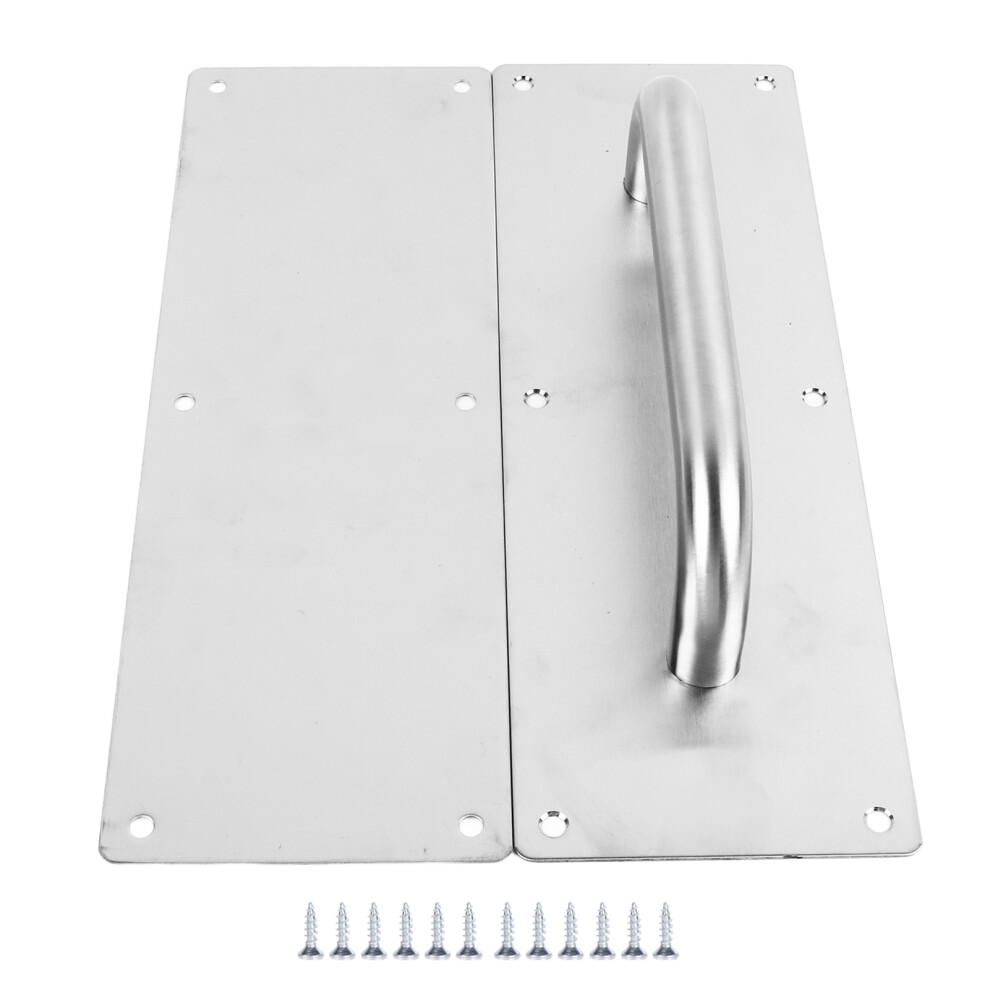 Stainless Steel Door Handle Pull Push Plate With Screws 609610740605