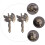 2St Unieke Retro Messing Sleutelhanger Hangers DIY 6