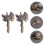 2St Unieke Retro Messing Sleutelhanger Hangers DIY 4