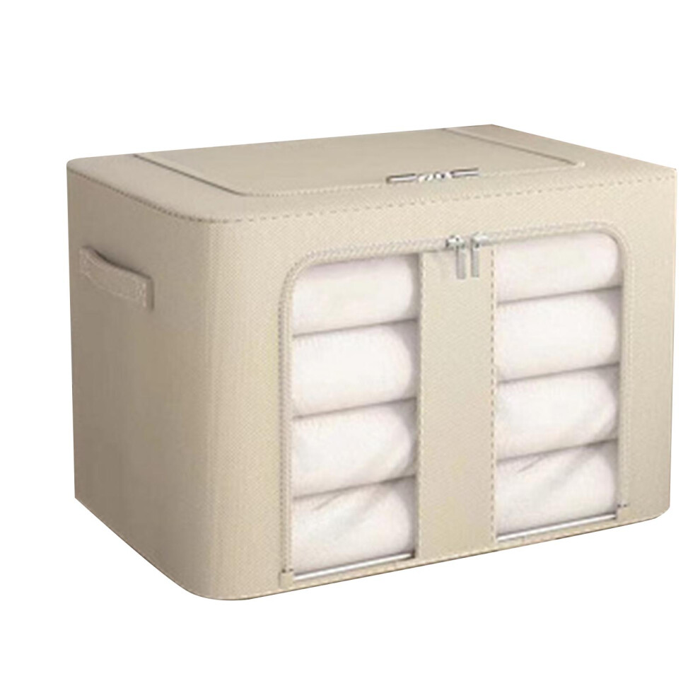 (Cream Yellow) Collapsible Storage Box Oxford Cloth Closet Organizer Cream Yellow-image-OPC-PKXVQC7-NEW