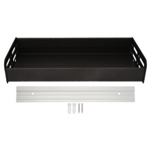 (Black) Floating Shelves Aluminum Wall Mounted Decorative Shelf Black