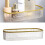Plastic Wall Mount Organizer Transparent White Bathroom Kitchen 5