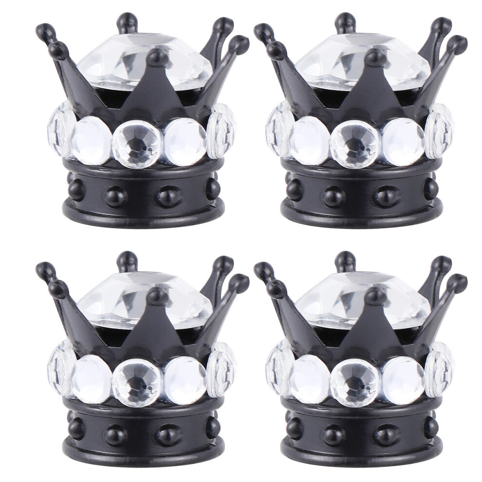 12 Pcs Crystal Car Tyre Practical Tire Car Cover (Black, White)-image-OPC-PKXVR5R-NEW