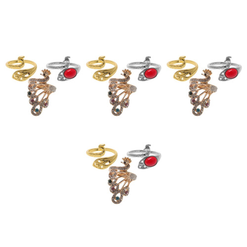 12 Pcs Adjustable Crochet Ring For Yarn Tension And Sewing 1