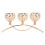 Crystal Candle Holder 3 Heads Windproof Gold 5