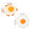6Pcs Anti-Corrosive PVC Fried Egg Model Fun Kitchen Decor Prop 5