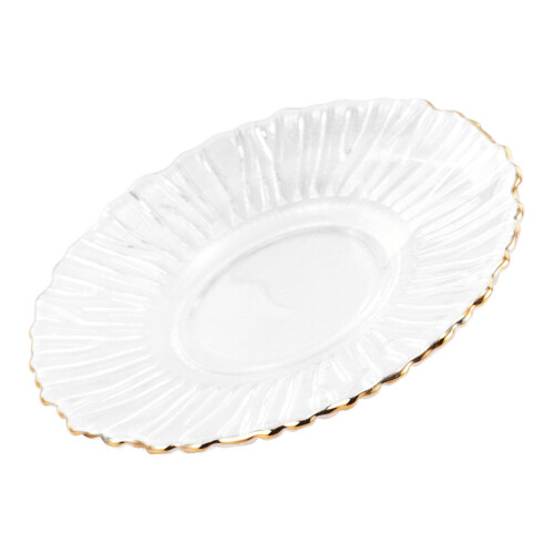 3Pcs Glass Tea Coaster Teacup Saucer Compact Elegant Mug Pad Decor 1