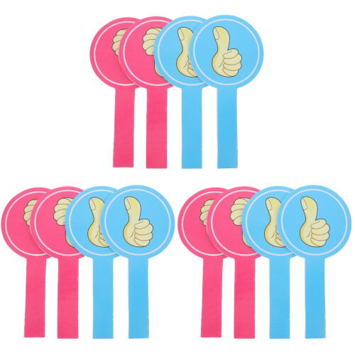 12 Pcs Thumb Up Down Paddles Reusable Voting Board For Classroom 1