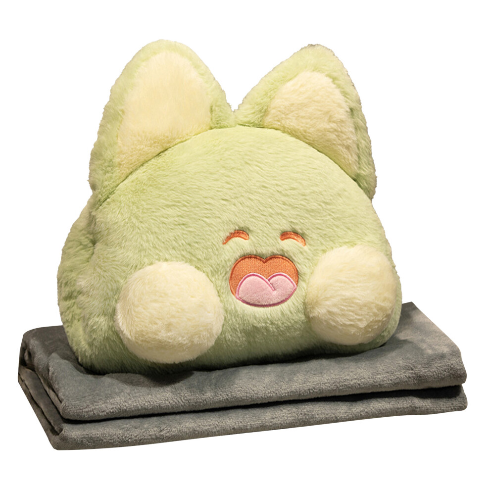 (Pig) Stuffed Animal Travel Blanket Pillow Set Soft Plush Hugging Pillow