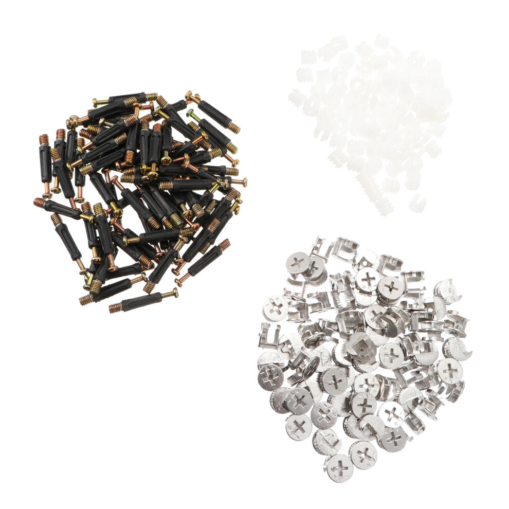 150 Pcs Zinc Alloy Dowel Pre Inserted Nut Cam Lock Fittings 033394989088