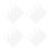 4Pcs Clear Glass Dome Cabochons 100Pcs Refrigerator Stickers 8