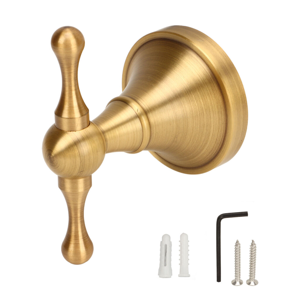 (Type 1) Wall Mounted Towel Hooks Double Prongs Copper Rustproof-image-OPC-PKXVSQT-NEW