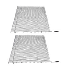 (24x22in) Fireplace Mesh Screen 2 Panels Black 24x22in Replacement