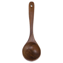 holzküchenkelle aus naturholz teak, küchenutensilien für catering