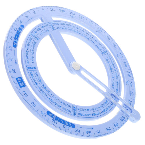 12 Pcs Circle Protractor Engraved Ruler For Accurate Angle Measurement 2