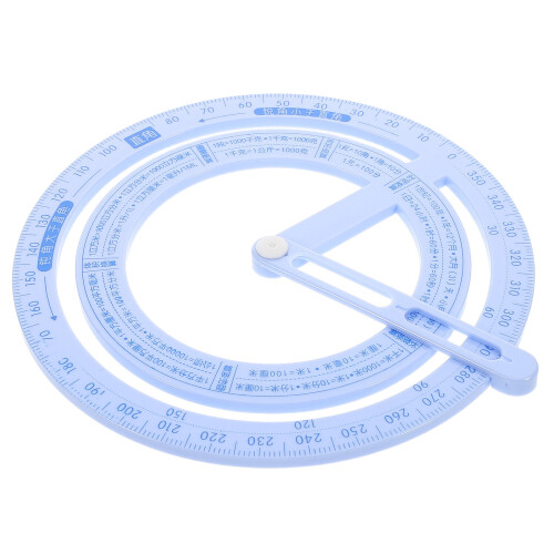 12 Pcs Circle Protractor Engraved Ruler For Accurate Angle Measurement 1