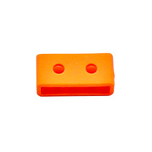 silikon armband 4-teilig mit halterung, schnellverschluss 20 mm (orange)