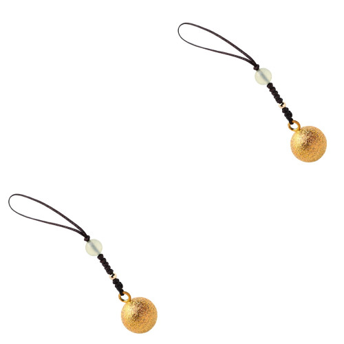 2 Pcs Bell Pendant Phone Strap Lanyard Charm 2