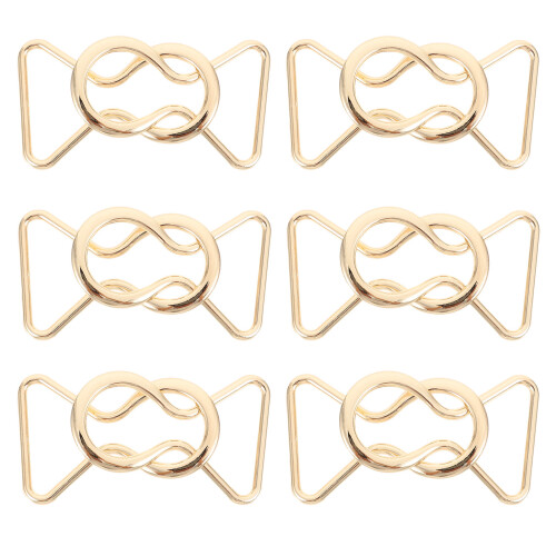 6Paires Boucles Ceinture Alliage Décoratives Solidité Durable