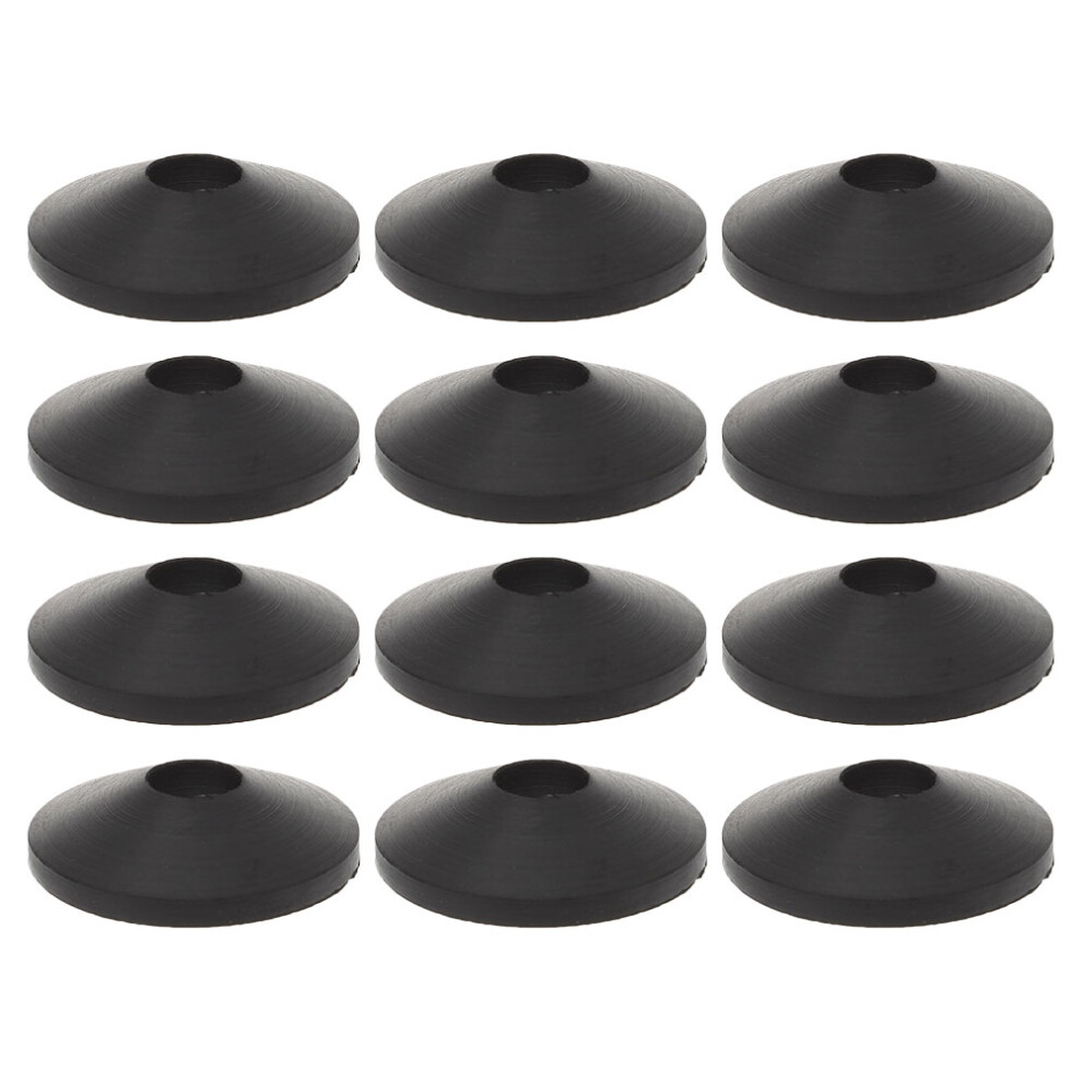 60 Pcs Black Tapered Toilet Bolt Rubber Washer M8 Conical Gasket Kit 033590358091