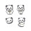 4-teiliges Panda-Plätzchenformset für Cupcakes, Desserts, 9