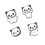 4-teiliges Panda-Plätzchenformset für Cupcakes, Desserts, 4