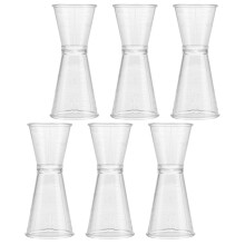 6-teiliger kunststoff doppel-jigger cocktail-maß beidseitig bar