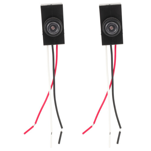 2 120 v außenleuchten mit lichtsensor, dämmerungsschalter schwarz