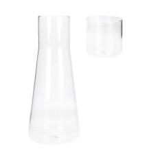 1 set glaskaraffe wasserkaraffe multifunktionshaushalt für nachttisch