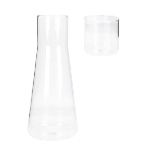 1 set glaskaraffe wasserkaraffe multifunktionshaushalt für nachttisch