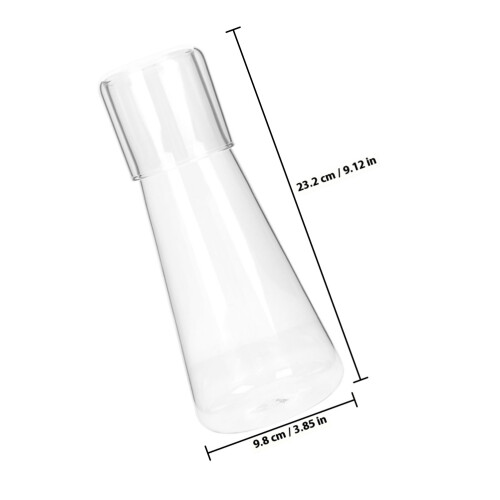1 set glaskaraffe wasserkaraffe multifunktionshaushalt für nachttisch 1