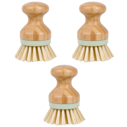 3 Pcs Solid Wood Cleaning Brush For Kitchen Restaurant 2