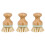 3 Pcs Solid Wood Cleaning Brush For Kitchen Restaurant 4