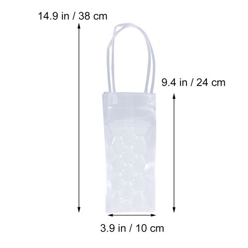 750 ml pvc-weinkühltasche mit gel, doppelseitig, mit griff 1