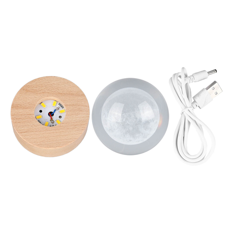 (Moon Crystal Ball) 6cm 3D Crystal Ball Luminous Night Light Astronomy Sculpture-image-OPC-PKXVYBN-NEW